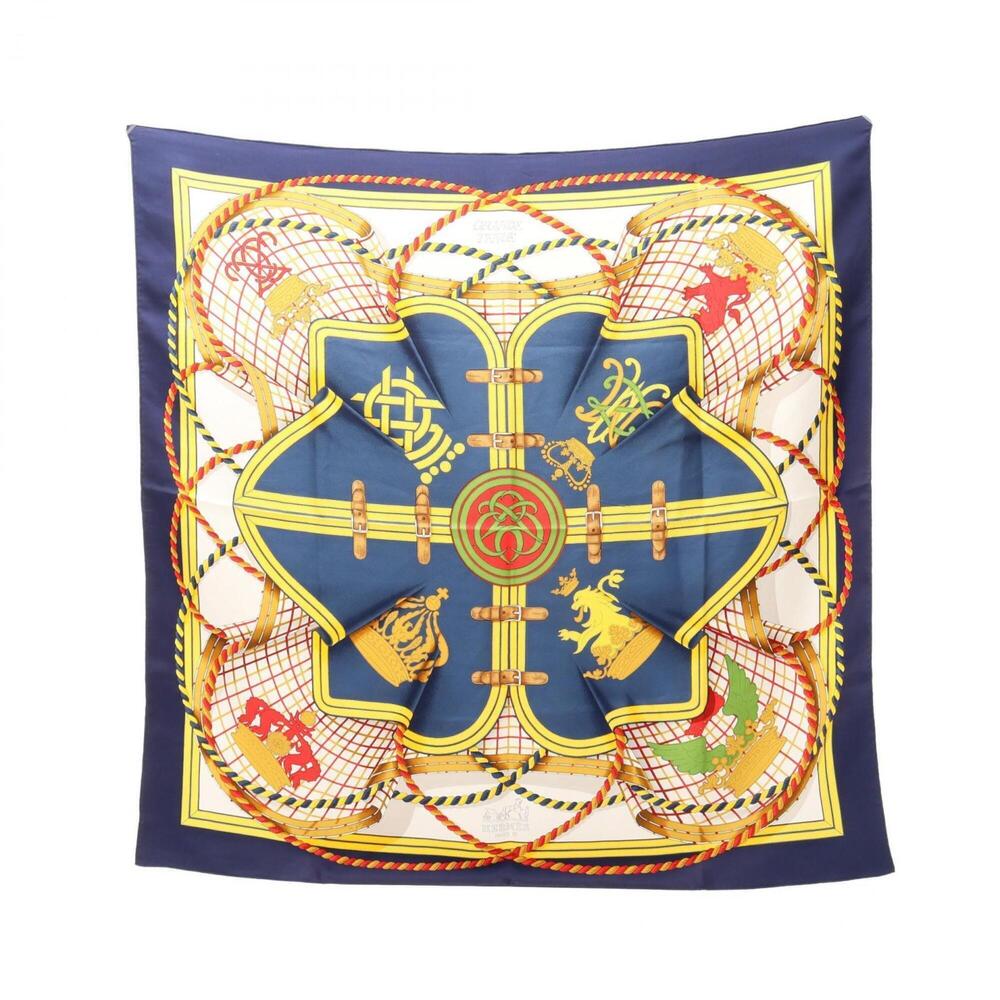 HERMES Blue Silk Scarf